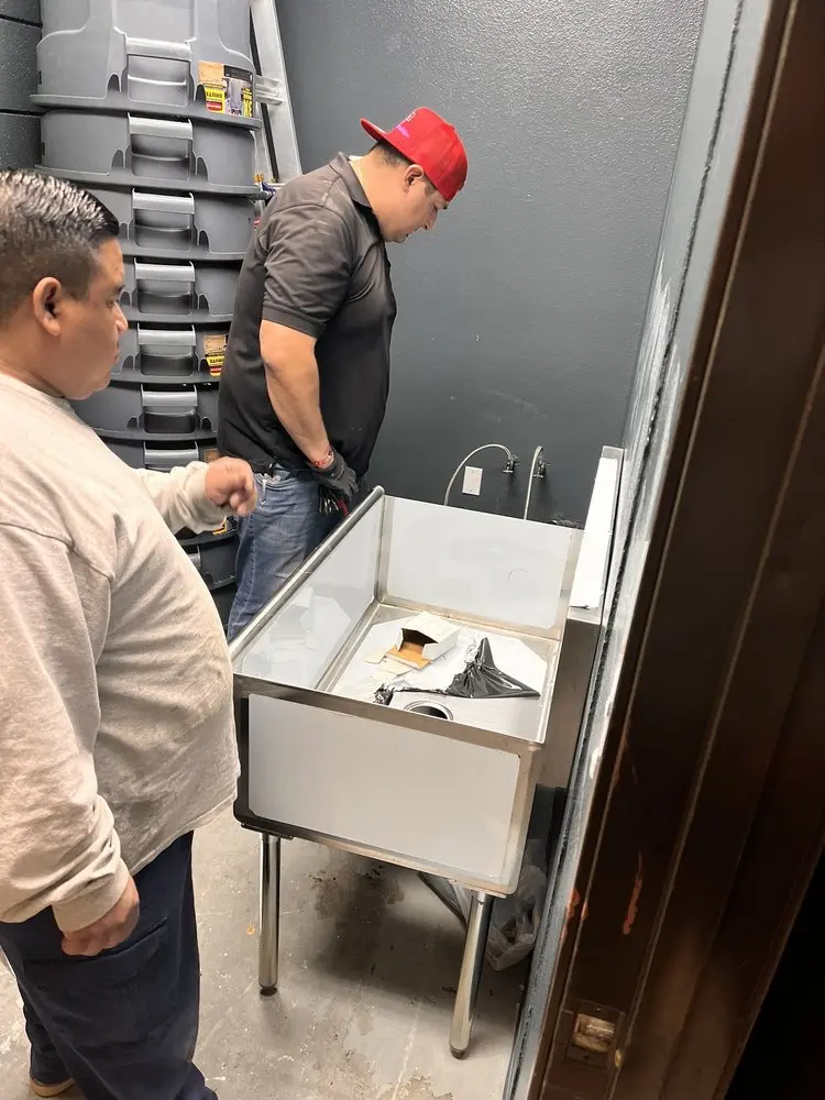 Commercial plumbing and sink installation in Spotswood